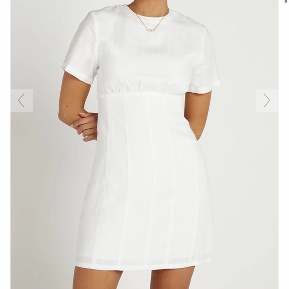 DISSH | Dresses | Dissh Nova White Linen Mini Dress Size | Poshmark